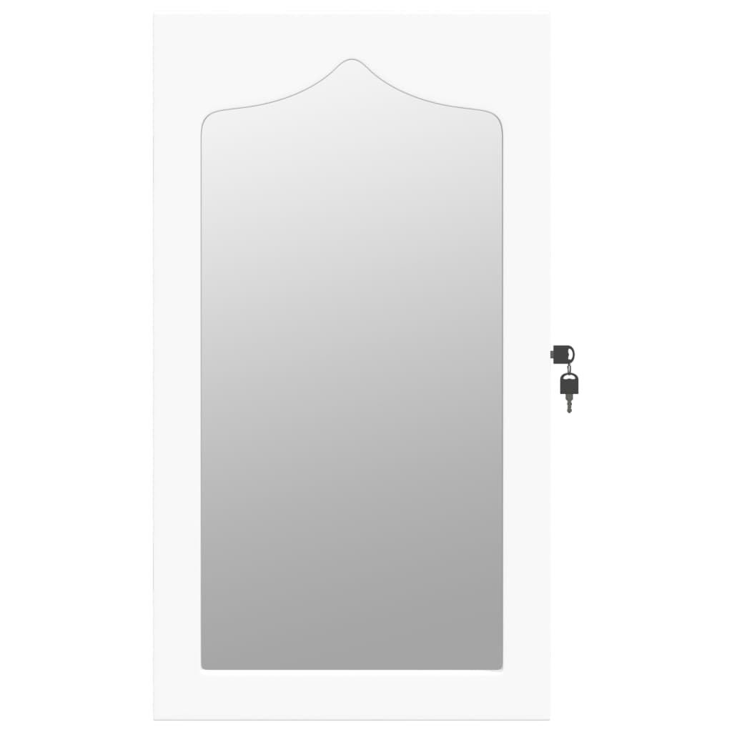 Mirror Jewellery Cabinet Wall Mounted 37.5X10X67 Cm